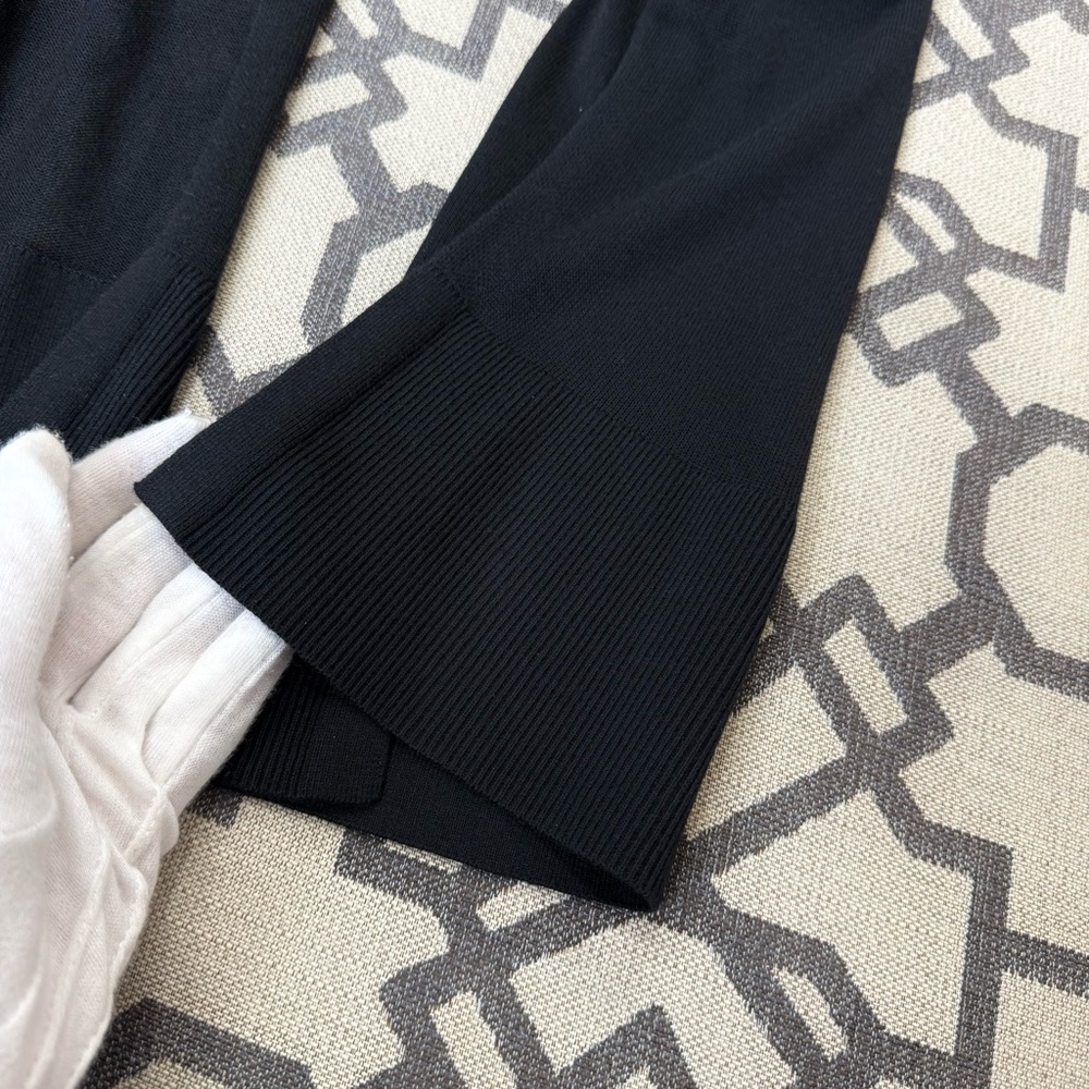 Toteme Cashmere Blend Slit Sleeve Turtleneck Knitted Maxi Dress Black Sz S - Picture 10 of 17